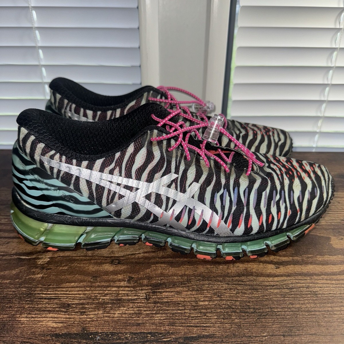 ASICS Gel-Quantum 360 Running Shoes Black White Zebra Stripe ASICS Gel-Quantum 360 Running Shoes Black White Zebra Stripe