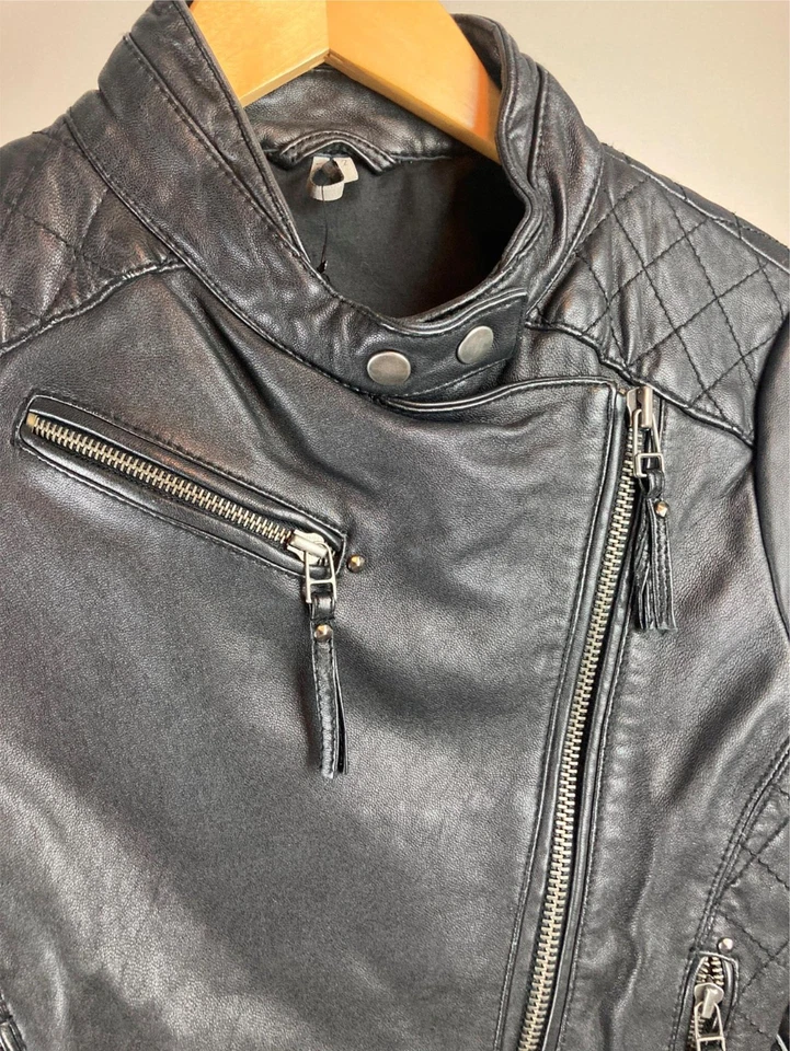 Jaqueta de couro preta feminina IRO 2 / pequena - Imagem 2 de 3
