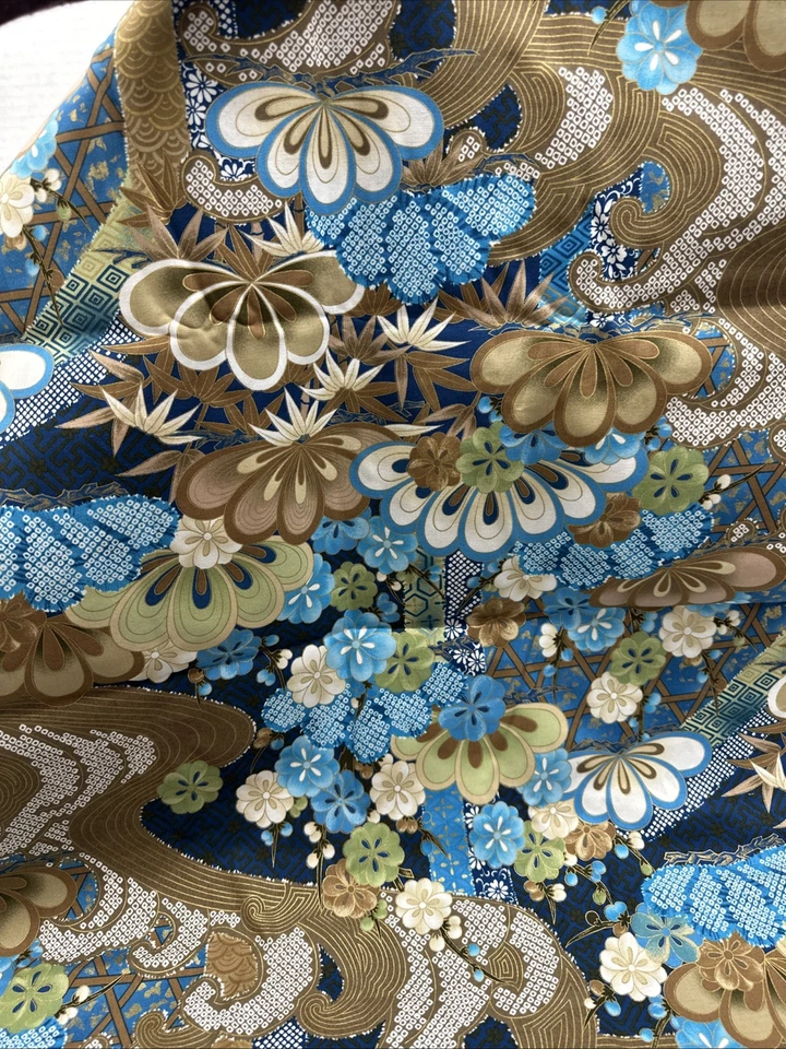 Cotton Fabric Kimono Collection 42" x 3-1/2 yd Legacy Studio Screen Print D#8618 - Image 3 of 3