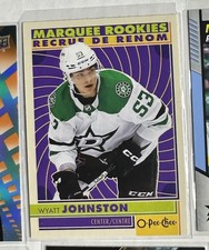 2022 O Pee Chee Wyatt Johnston Rainbow Green #597 card