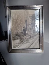 Portafoto con cornice d'argento 800 anni 20/30 - art decò.