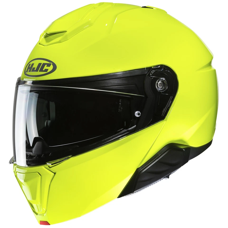 HJC i91 Solid Fluo Green Klapphelm Motorradhelm Helm Pinlock Sonnenblende - Bild 1 von 1