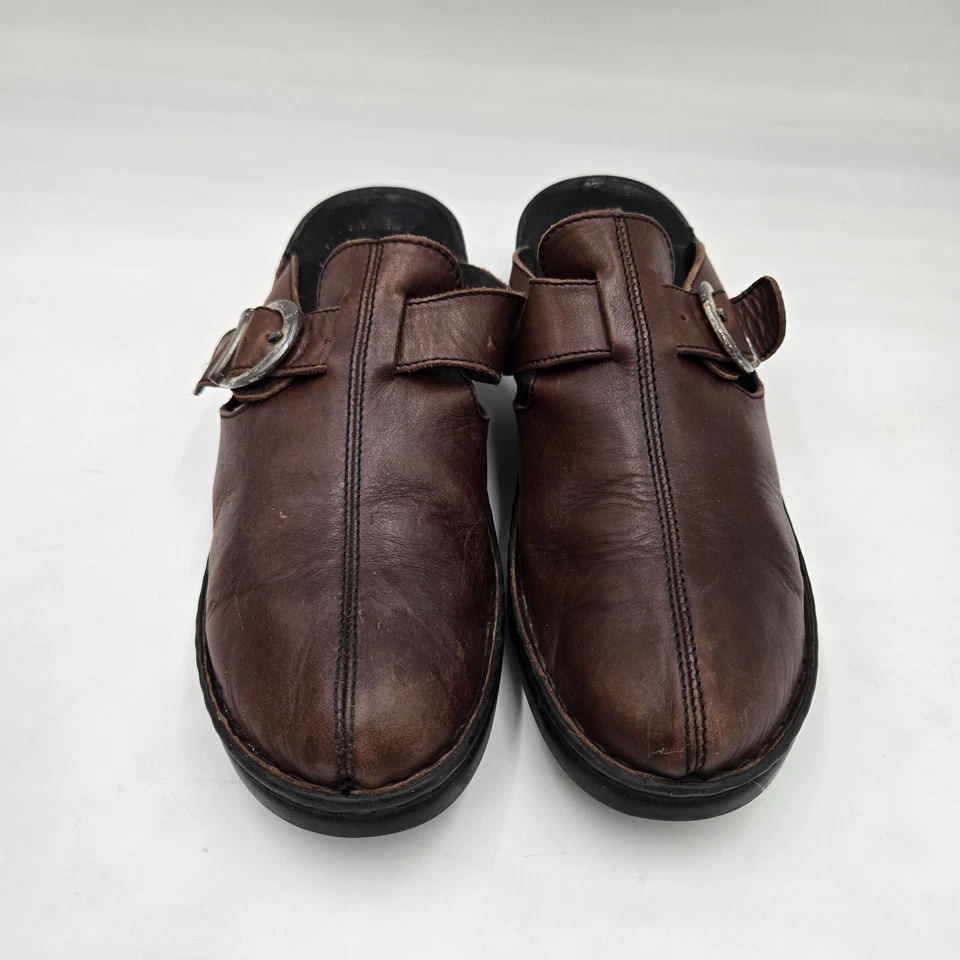 Josef Seibel Womens 42 US 11 Clog Mules Comfort Multicolor Slip On Brown Leather - Image 2 of 4