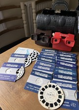 Vintage Bakelite Sawyers View-Master Stereoscope x 2 Plus Sets And Carry Case