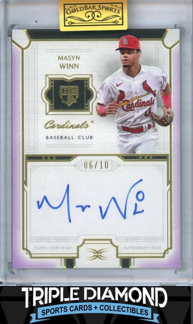 2024 Topps Definitive Masyn Winn Rookie Autograph Auto Purple #06/10 W981