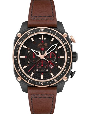 AVI-8 AV-4100-09 Hawker Hunter Dual Time Chronograph 43mm 5ATM GMT Quarz Herr...