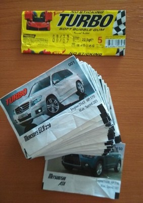 Turbo progum 2014, 1-160 series bubble gum inserts, wrappersю. Price for 1 pcs