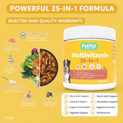 Dog Treat, Daily Nutrient Boost for Immune Syetem, Skin, Joint Health