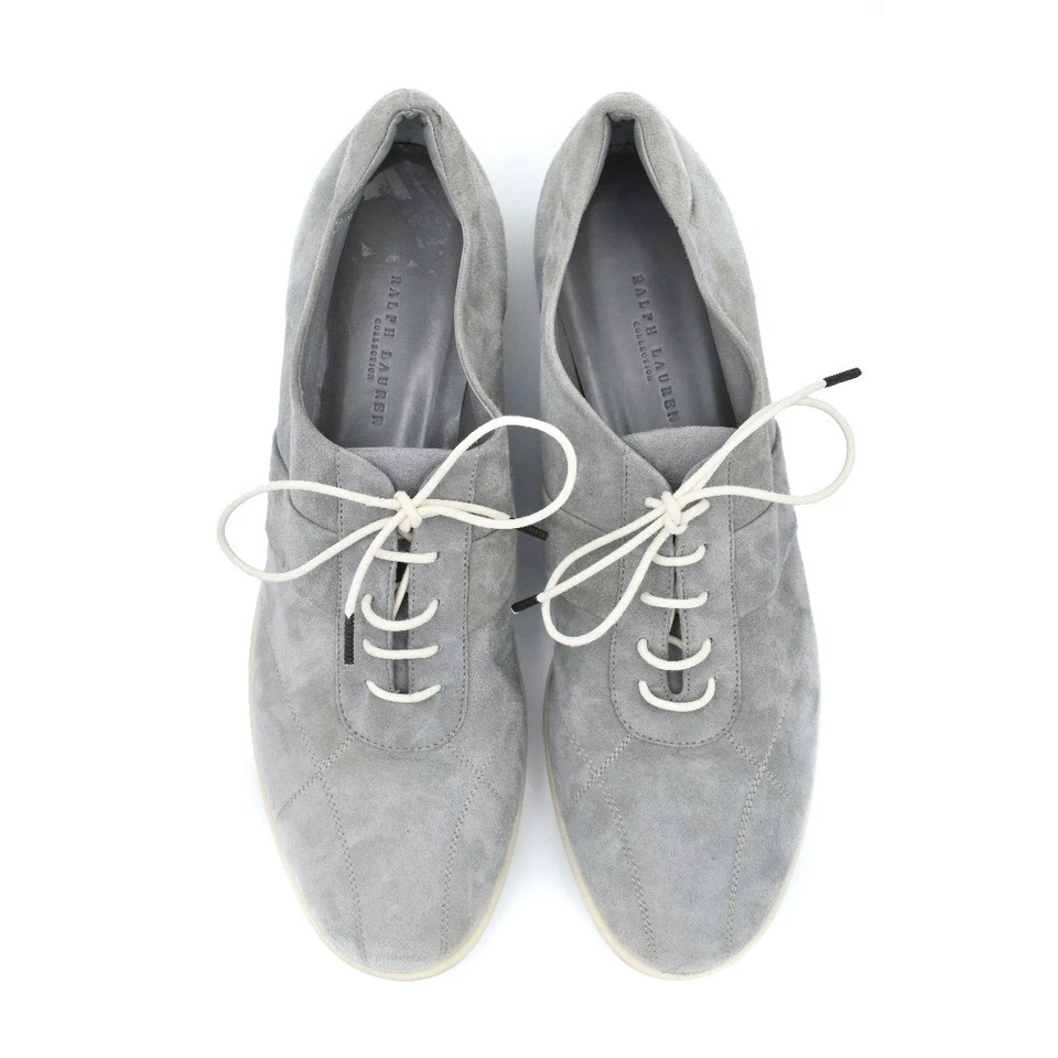 Ralph Lauren Colección Para Mujer Gris Claro Gamuza Moda Tenis Zapatos talla 9 M Foto 3 de 4