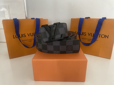 Louis Vuitton Black Checker Design Belt. (120 CM | eBay Louis Vuitton Black Checker Design Belt. (120 CM | eBay