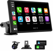 Carplay Screen for Car, 7'' Wireless CarPlay Android Auto- Upgrade Portable...