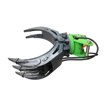 Excavator Rotating Hydraulic Log Grapple Material Grabber Claw Bucket Attachment