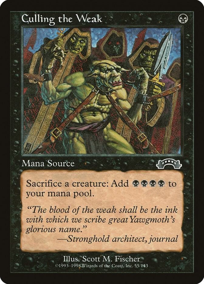 Culling the Weak 55 Common Exodus Magic: The Gathering Lightly Played