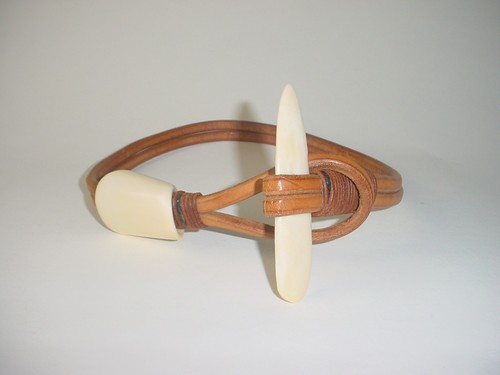 Elk Antler Spike Belt, Shed Antler Closure/Buckle, 32" Long