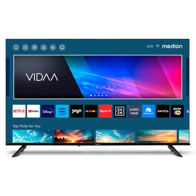 MEDION X15015 (MD 31641) 4K UHD Fernseher 125,7cm/50" Smart TV HbbTV PVR HDR E