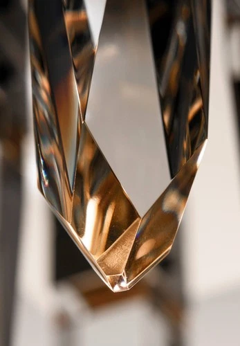 ET2 Quartz 15 3/4" Wide Polished Nickel 9-Light LED Pendant - Picture 5 of 5