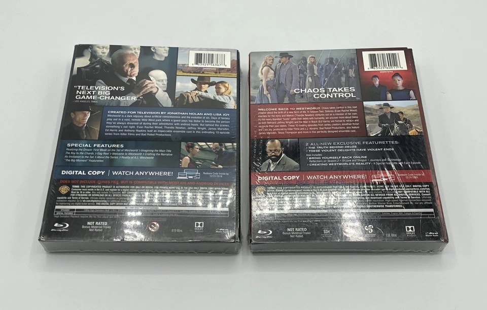 Westworld Seasons 1 & 2 Blu-ray + Digital NEW/SEALED HBO The Maze & The Door Foto 2 de 4