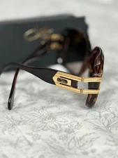 Cazal Mod 623 Vintage West Germany Glasses BROWN  Gold Detail 80s Oversize