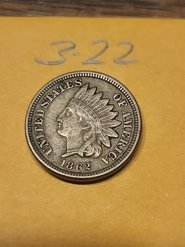 1862 Indian Head Cent XF Lot3-22