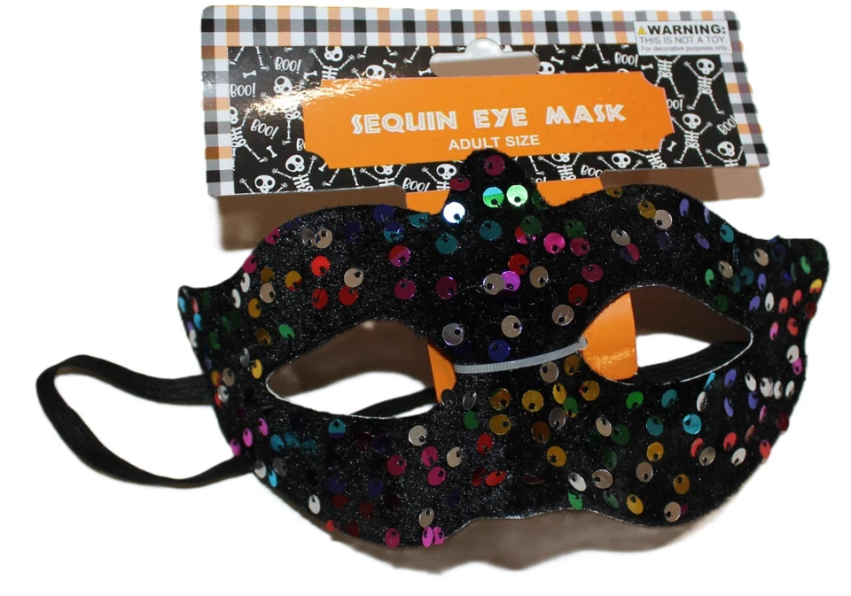 Carnival Sequin Half Mask Halloween Girls Costume Accessory Dress Up Masquerade - Image 3 of 4