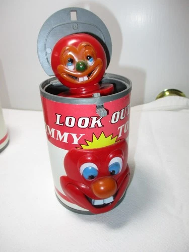 VINTAGE MARX HARD PLASTIC MAGIC MARXIE LOOK OUT  TOMMY TOMATOE JACK IN THE BOX