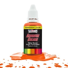 US Art Supply 1-Ounce Transparent Orange Airbrush Paint