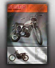 VINTAGE YAMAHA SC500 MOTORCYCLE BANNER