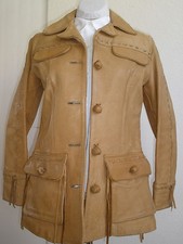 VINTAGE MS.PIONEER WESTERN LEATHER JACKET SIZE 10 ULTRA HOT UNIQUE MADE IN USA