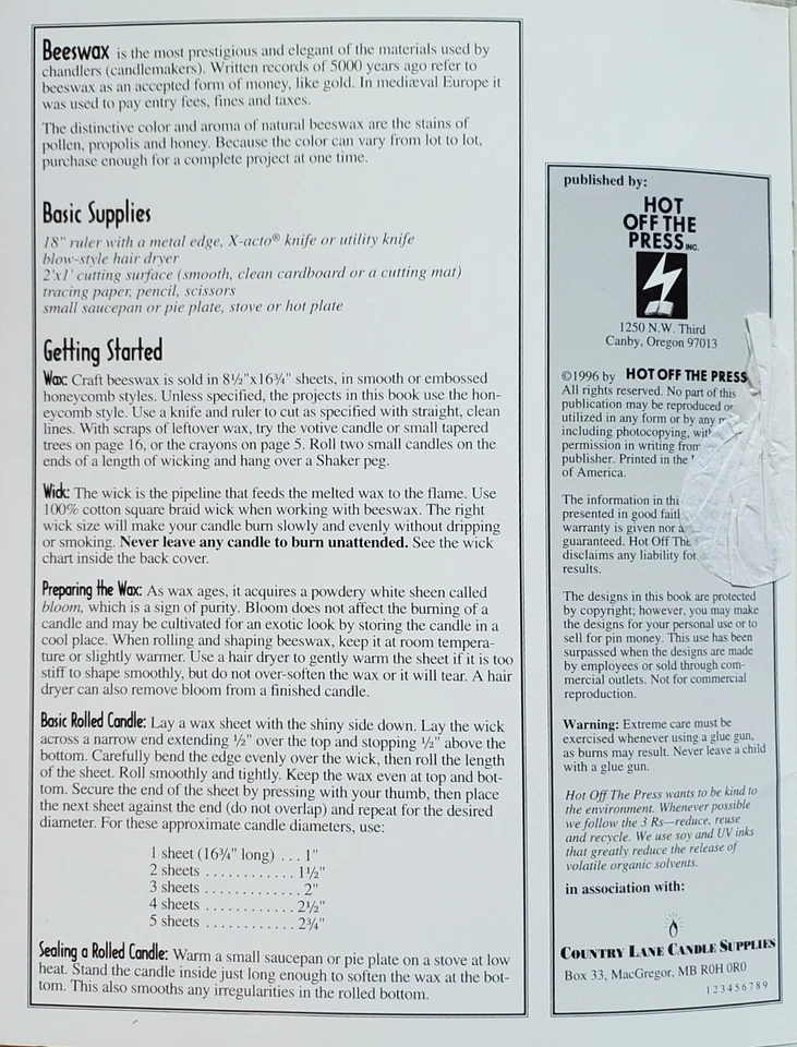 Beeswax & Wicks Candles Projects By Hot Off The Press s3 - Image 2 of 4