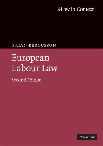 European Labour Law Bercusson Paperback Cambridge University Press 2e