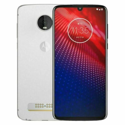 Teléfono inteligente Verizon Motorola Moto Z4 4G LTE XT1980 128 GB DESBLOQUEADO CAJA ABIERTA Blanco