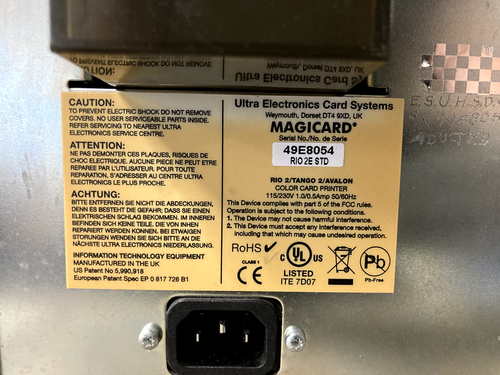 Magicard Rio 2E Color ID Printer w/Power Cord & USB Cable - Picture 6 of 7