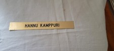 NHL New Jersey Devils Locker Room Name Plate  Hannu Kamppuri From The 1980s. 