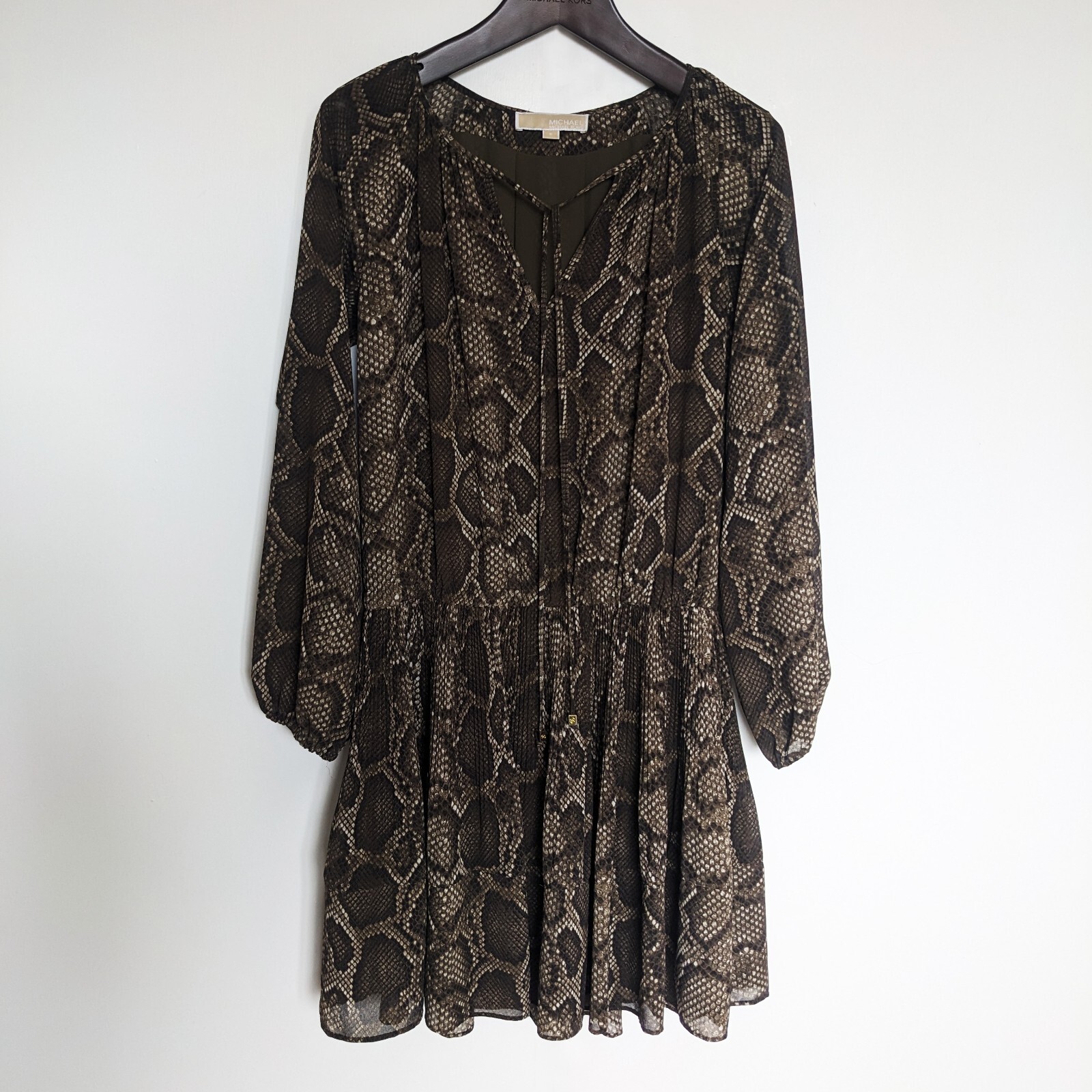 MICHAEL KORS Brown Snake Dress S RRP £195 image 2