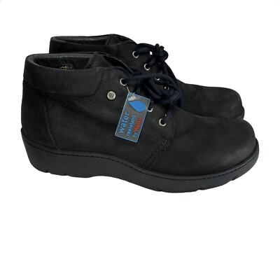 Wolky Tarda Water Resistant Bootie Black Nubuck Leather 43 US