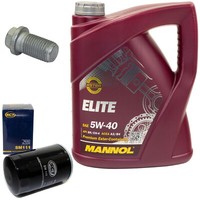 MotoröL Set 5W40 5 Liter + ÖLfilter SM 111 + Schraube FüR VW Passat Variant 1.8