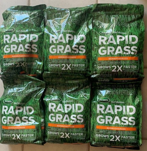 LOT OF 6 EXPIRED!! Scotts Turf Builder Rapid Bermuda grass, 4 lbs., 5,000 sq.ft