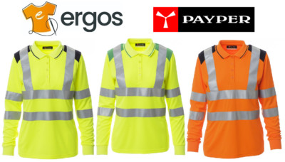 Payper GUARD+ WINTER LADY Women's High Visibility Polo Shirt Long Sleeve Reflective