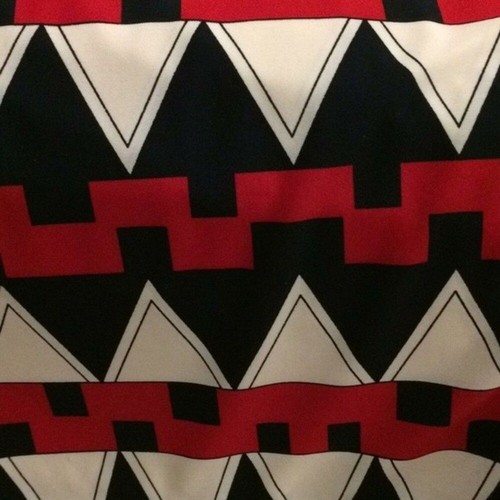 TIBI Tribal Shift Dress Womens Size Small Red Black Geometric - Picture 12 of 13