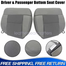 Driver & Passenger Bottom Cloth Seat Cover Flint Gray For 04-06 Ford F150  XLT