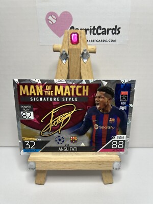 Ausu Fati Autograph Card Panini アンス・ファティ Champions League 22/23 Card 432 - Ansu Fati Man of the Match