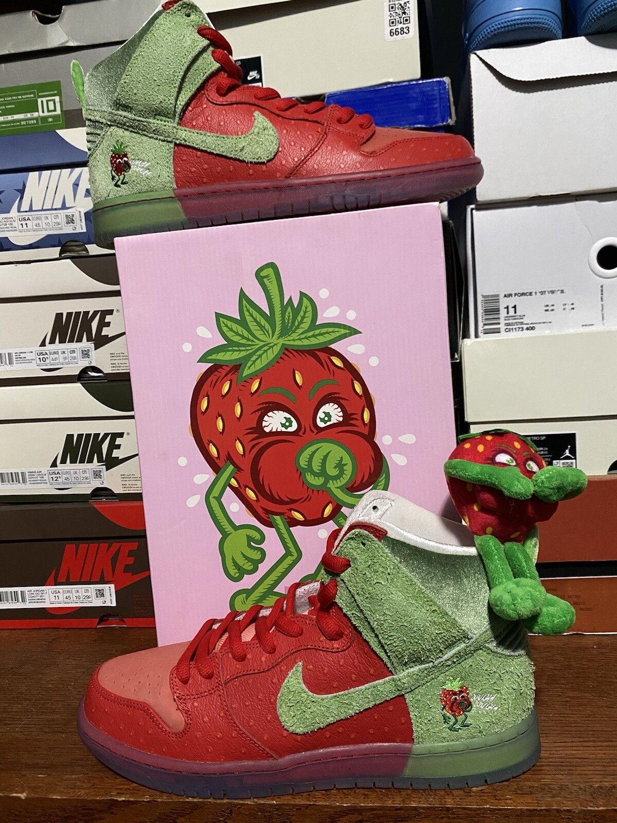 Nike Sb High Strawberry Cough (special Box)