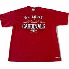 Vintage 90s St. Louis Cardinals Tee Shirt Adult Size XL Red Boxy Fit MLB USA