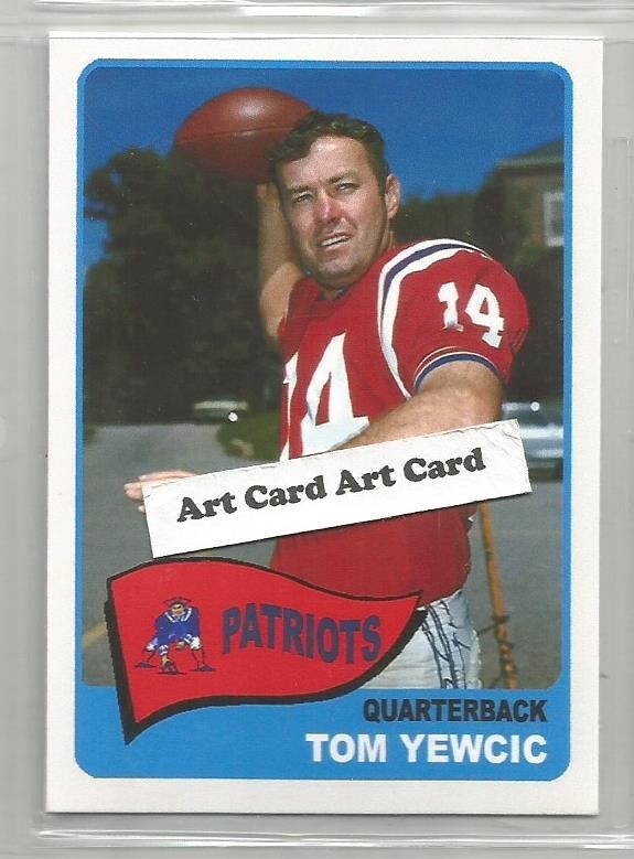 Tom Yewcic Boston Patriots 2022 Football Art Card eBay