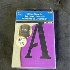 Hillman 4 inch Serif Reuseable Decor Stencils 840246 Letters Numbers