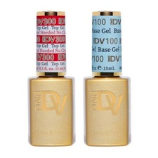 DND DIVA Base #100 + Top #300 No Cleanse Top + Base Gel Color NIB 2025