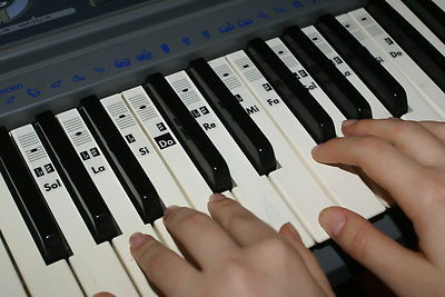 Klavier Tastatur Note Musik Aufkleber Sticker Solfeggio