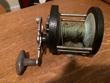 VINTAGE BELMONT FISHING REEL-USED CONDITION-USA MADE-BLACK AND STANLESS STEEL