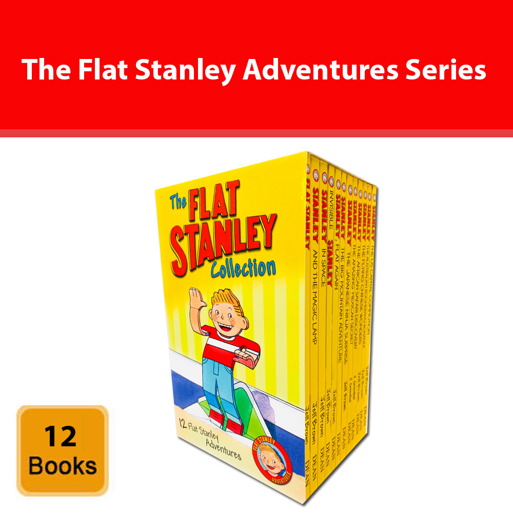 The Flat Stanley Adventures Series Collection 12 Book Box Set by Jeff Brown NEW