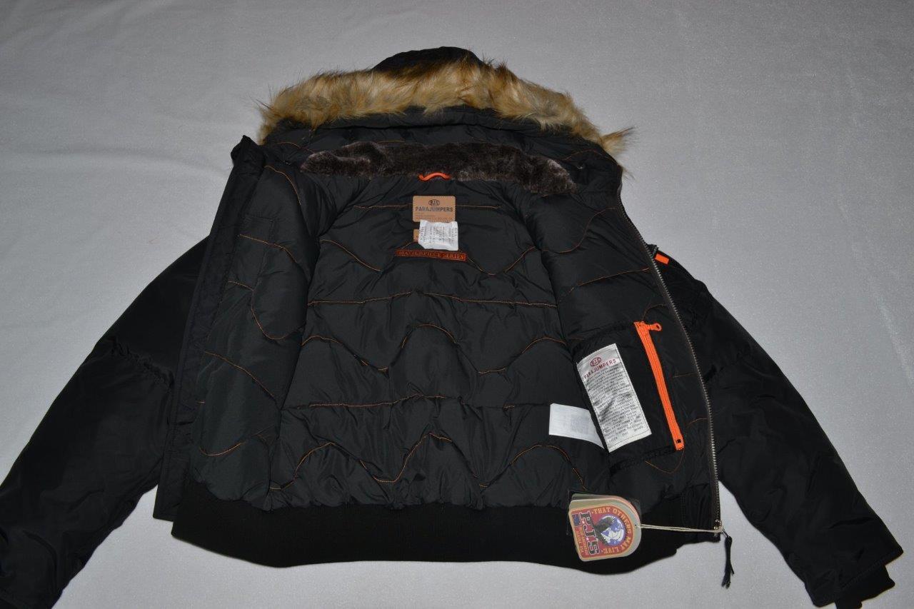 AUTHENTIC PARAJUMPERS GOBI ECO BOYS HOODED BOMBER BLACK SIZE 4 (KIDS)  BRAND NEW image 5
